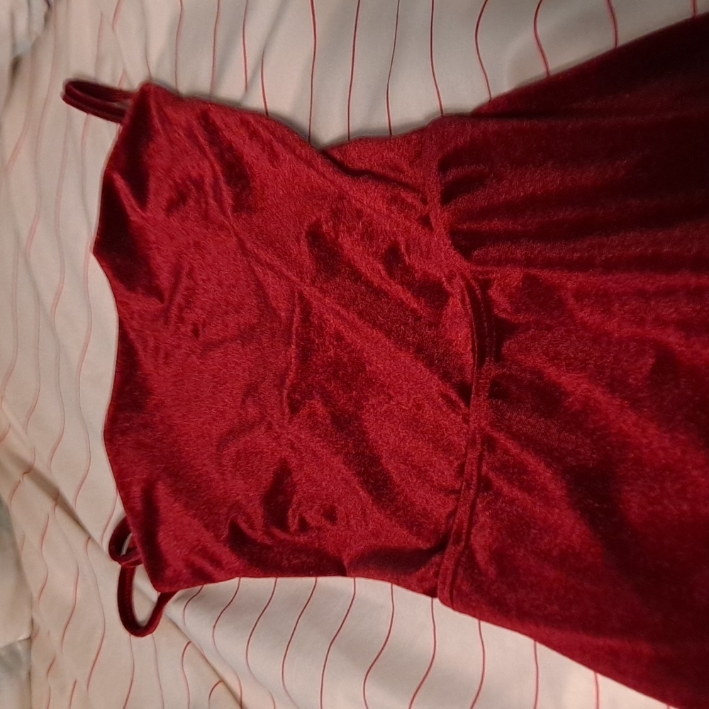 Shein red dress